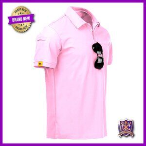 Men's Performance Polo Shirt Tactical Golf Athletic Short Sleeve Collared